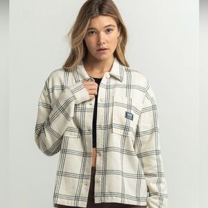 VANS Women’s Top M THE MATY PLAID WOVEN FEATURES ALL OVER YARN DYED